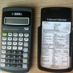 Texas Instruments TI-30Xa Scientific Calculator Battery Black Green Size OS